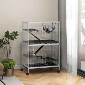 50H Rolling Small Animal Cage With Hammock (Option: White 830x205x610 mm)